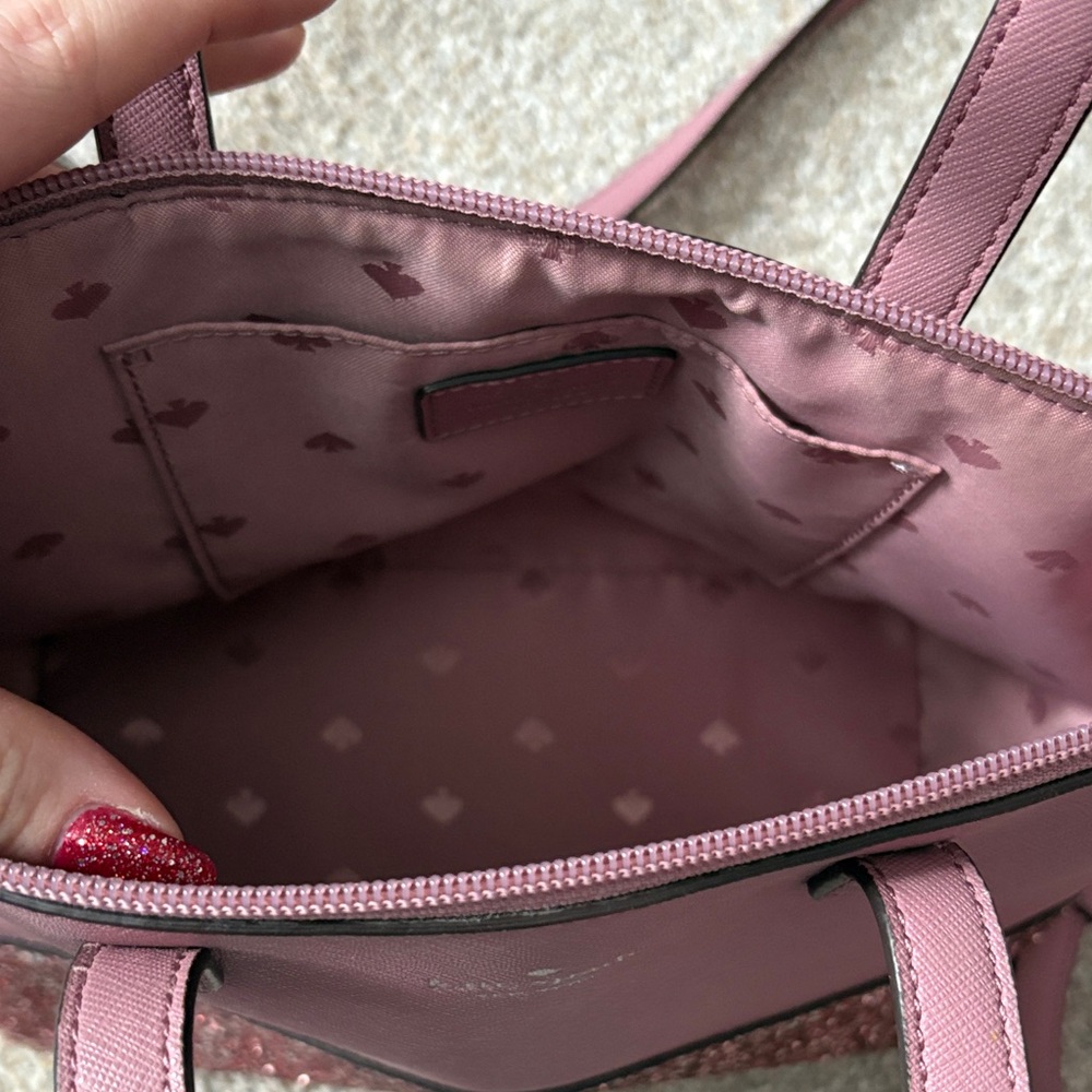 Kate Spade Rose Pink Glitter Crossbody Bag - Picture 6 of 9